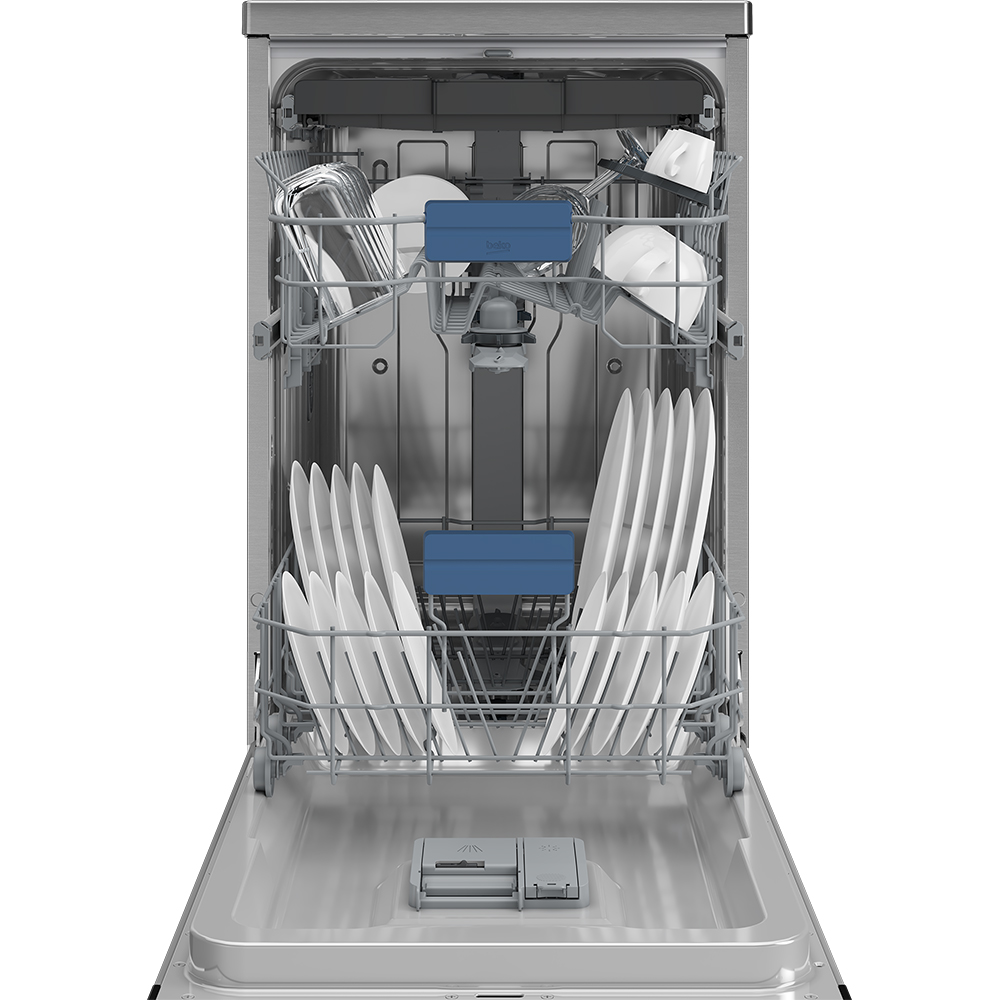 Masina de spalat vase independenta BEKO BDFS26046XQ, 10 seturi, 6 programe, 45 cm, Clasa C, argintiu