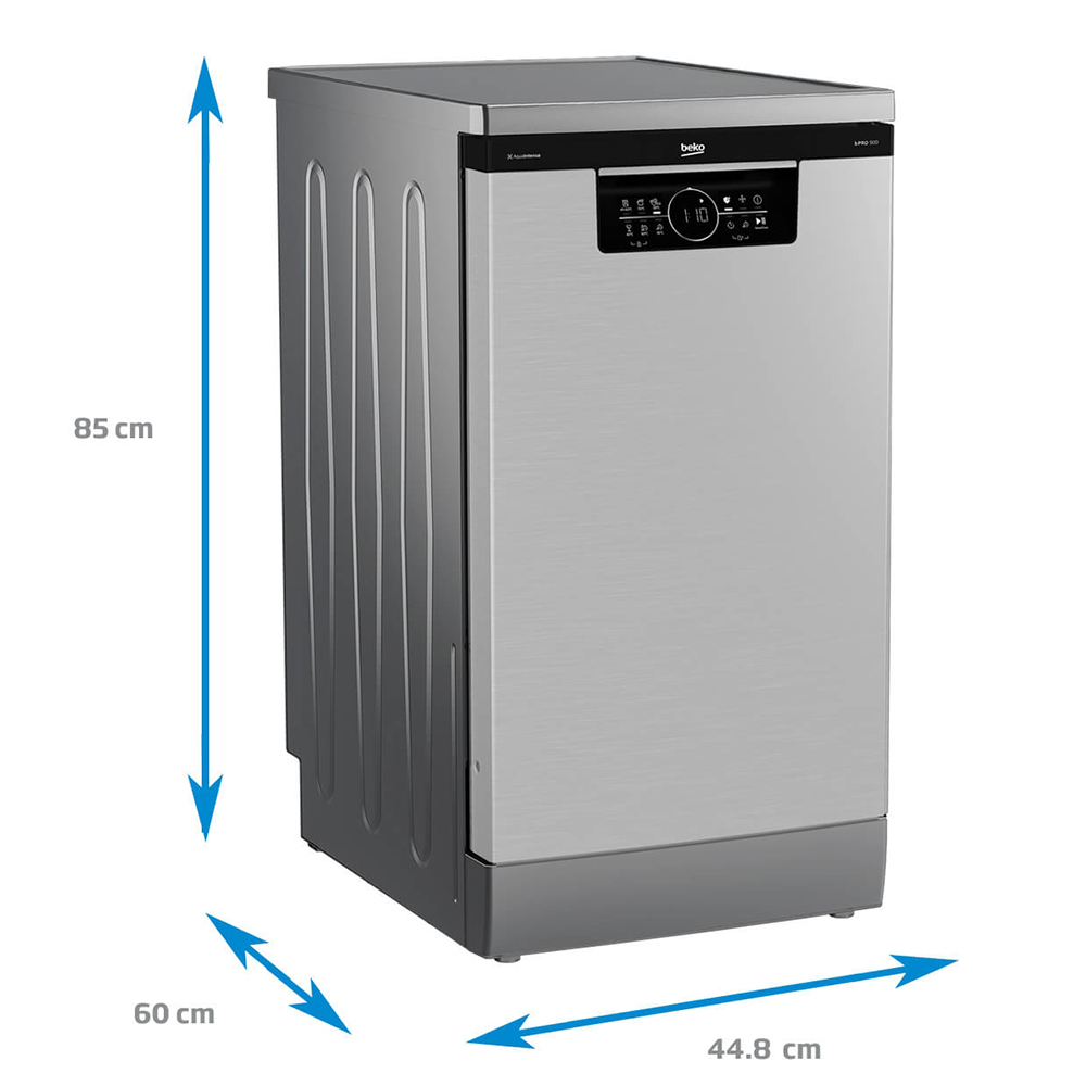 Masina de spalat vase independenta BEKO BDFS26046XQ, 10 seturi, 6 programe, 45 cm, Clasa C, argintiu