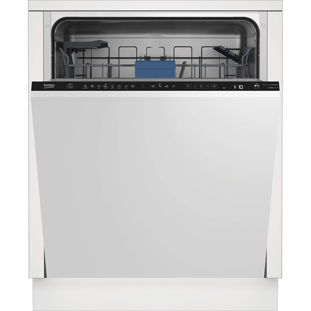 Masina de spalat vase incorporabila BEKO BDIN28450C, CornerIntense, 14 seturi, 8 programe, 60 cm, Clasa B, panou comanda negru