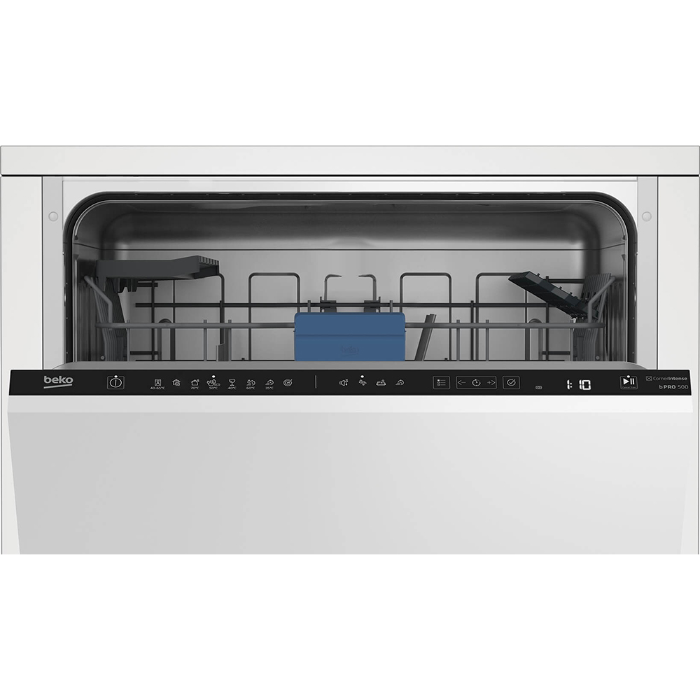 Masina de spalat vase incorporabila BEKO BDIN28450C, CornerIntense, 14 seturi, 8 programe, 60 cm, Clasa B, panou comanda negru