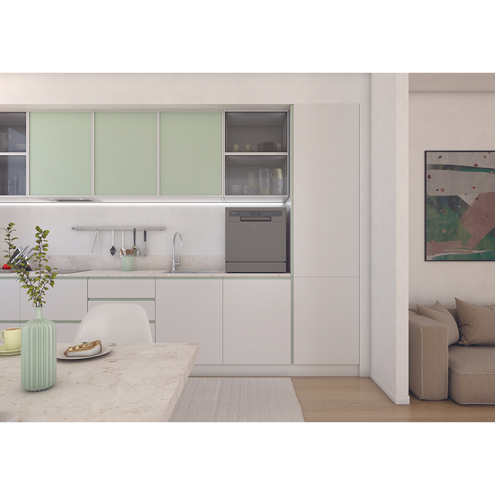 Masina de spalat vase independenta CANDY CP 8F9FFA, 8 seturi, 8 programe, 55 cm, Clasa F, antracit