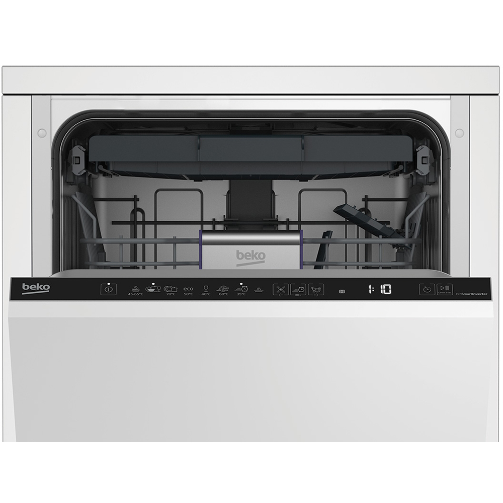 Masina de spalat vase incorporabila BEKO DIS48120, 11 seturi, 8 programe, 45 cm, Clasa E, panou comanda negru