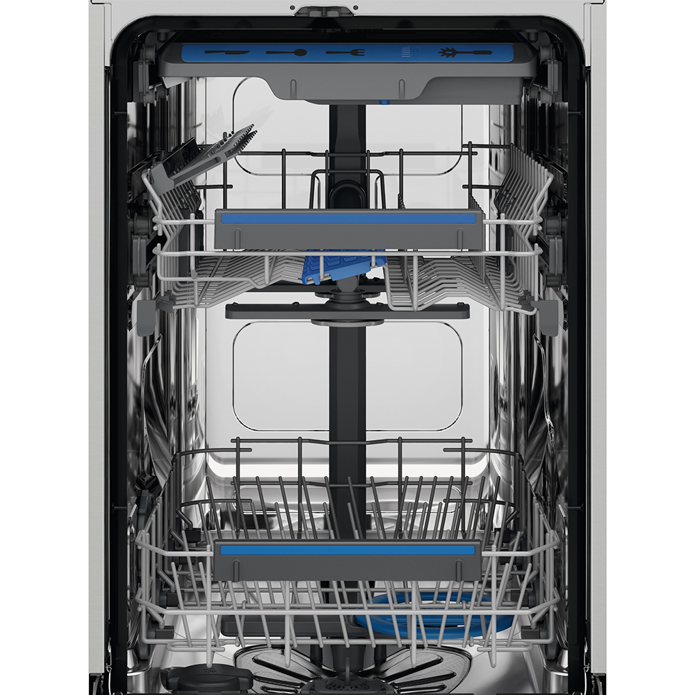 Masina de spalat vase incorporabila ELECTROLUX EEM43211L, 10 seturi, 8 programe, 45 cm, Clasa E, panou comanda negru