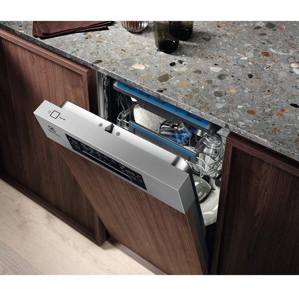 Masina de spalat vase semi-incorporabila ELECTROLUX EEM43300IX, 10 seturi, 8 programe, Clasa D, inox