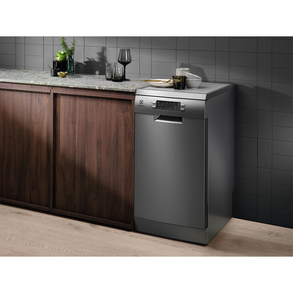 Masina de spalat vase independenta ELECTROLUX ESG43310SX, 10 seturi, 8 programe, 45 cm, Clasa D, inox