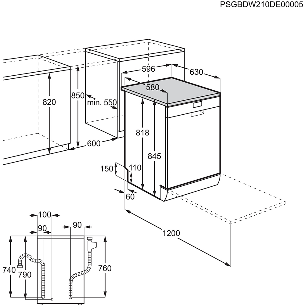 Masina de spalat vase independenta ELECTROLUX ESM48310SW, 14 seturi, 8 programe, 60 cm, Clasa D, alb
