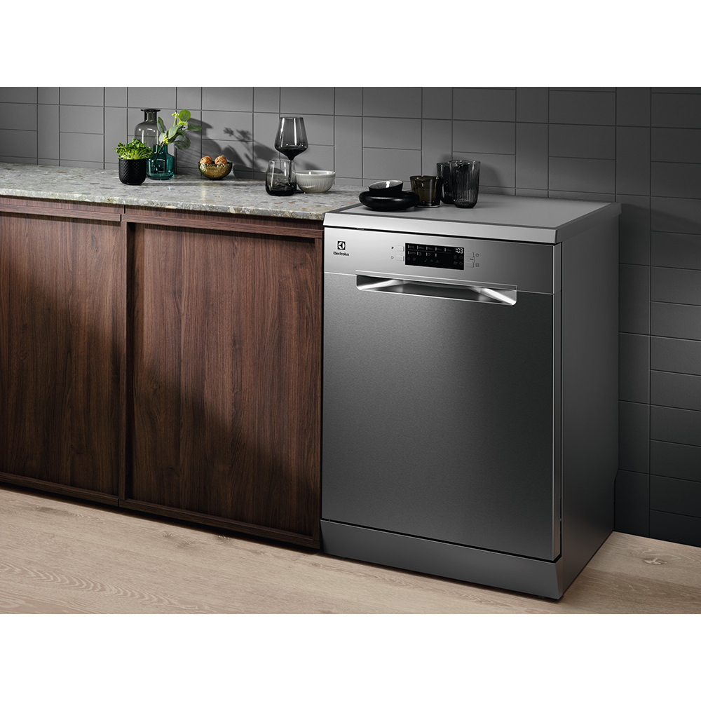 Masina de spalat vase independenta ELECTROLUX ESS47301SX, 13 seturi, 8 programe, 60 cm, Clasa D, inox