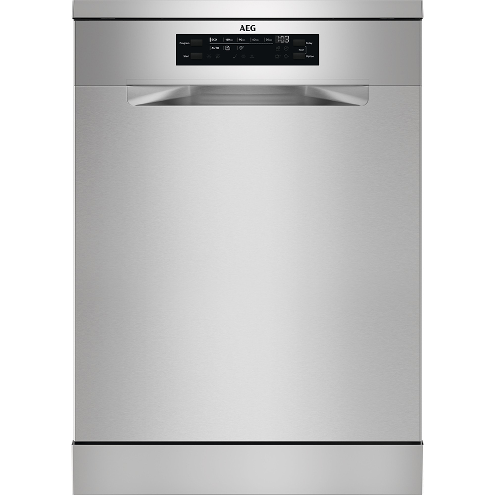Masina de spalat vase independenta AEG FFB53937ZM, 14 seturi, 8 programe, 60 cm, Clasa D, inox
