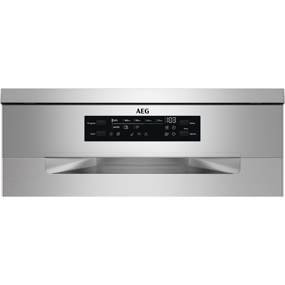 Masina de spalat vase independenta AEG FFB53937ZM, 14 seturi, 8 programe, 60 cm, Clasa D, inox