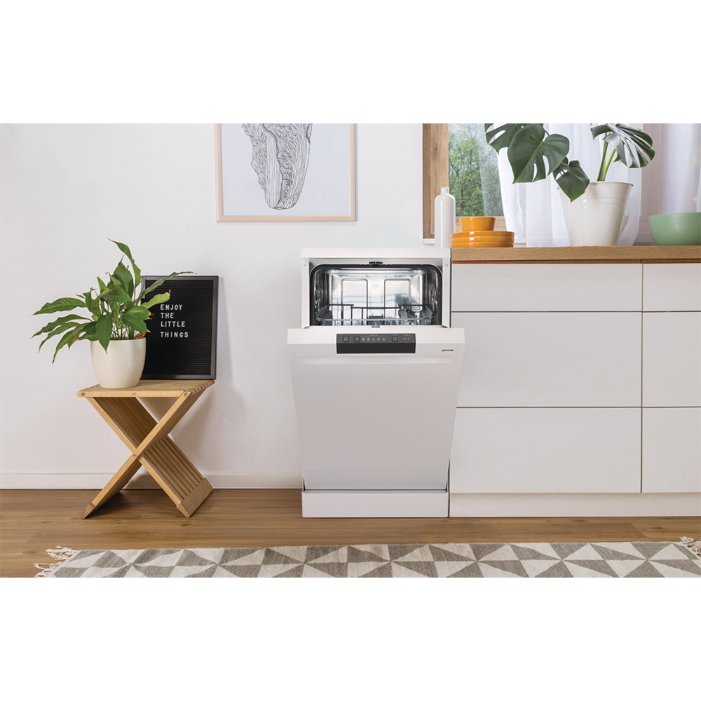 Masina de spalat vase independenta GORENJE GS520E15W, 9 seturi, 5 programe, 45 cm, Clasa E, alb