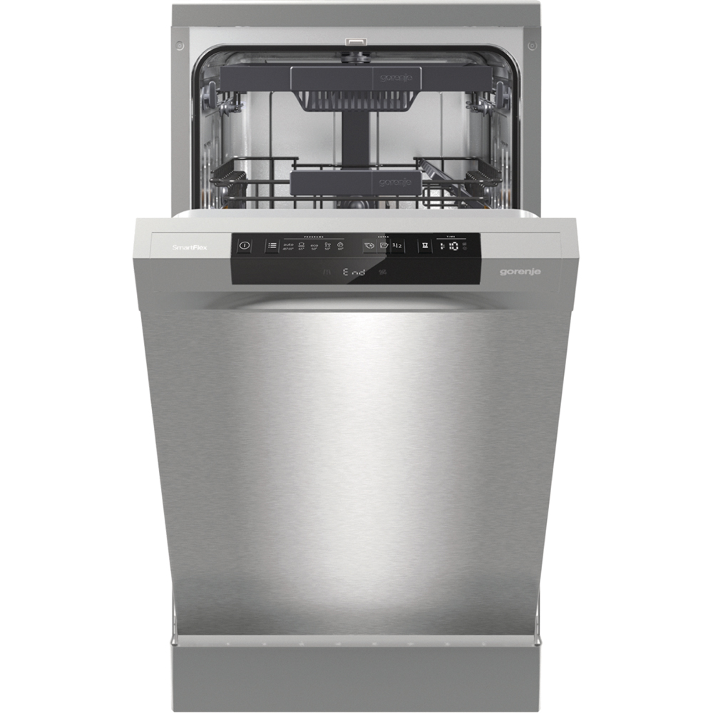 Masina de spalat vase independenta GORENJE GS541D10X, 9 seturi, 5 programe, 45 cm, Clasa D, argintiu