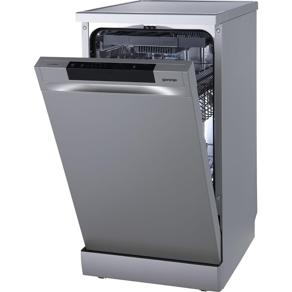 Masina de spalat vase independenta GORENJE GS541D10X, 9 seturi, 5 programe, 45 cm, Clasa D, argintiu