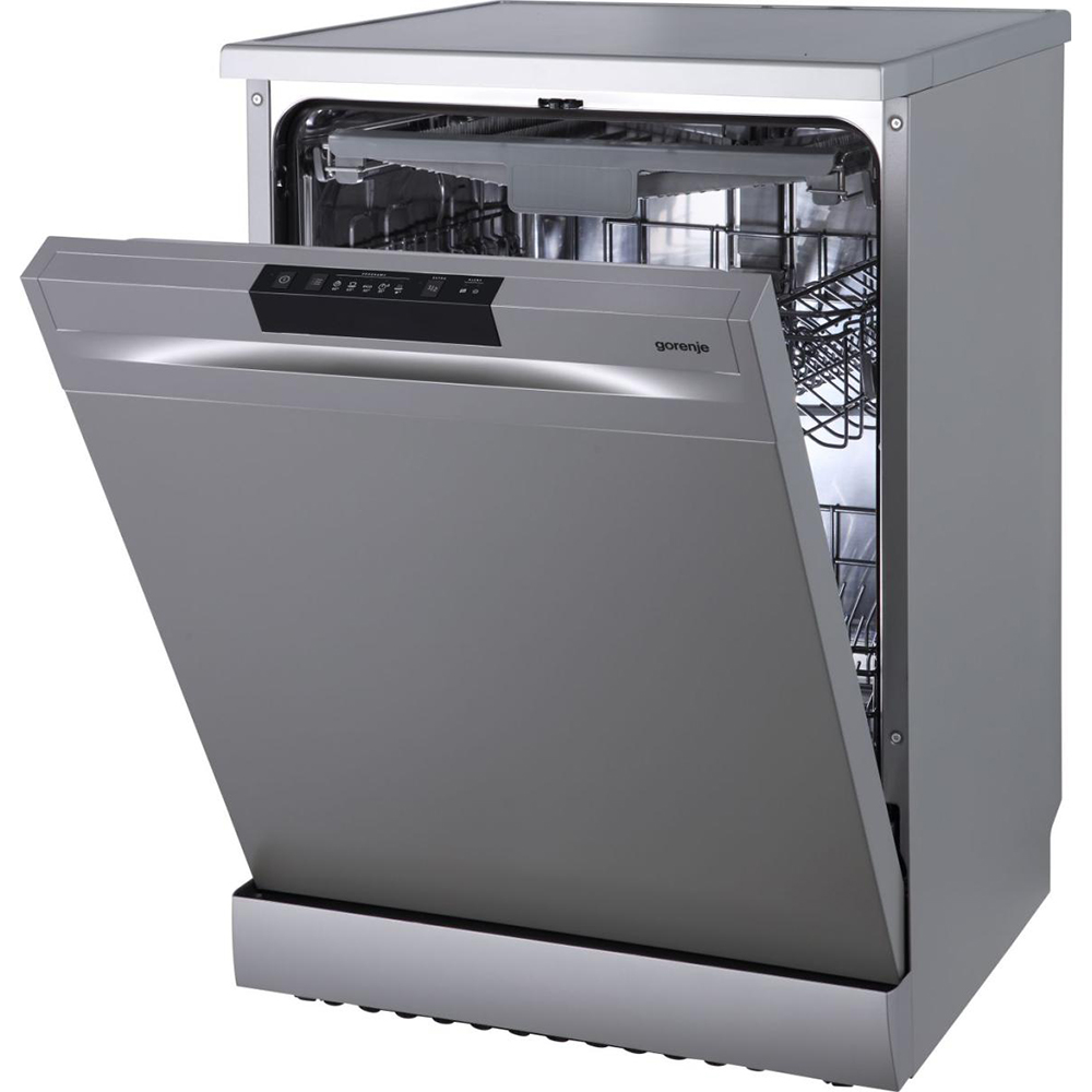 Masina de spalat vase independenta GORENJE GS620C10S, 14 seturi, 5 programe, 60 cm, Clasa C, argintiu