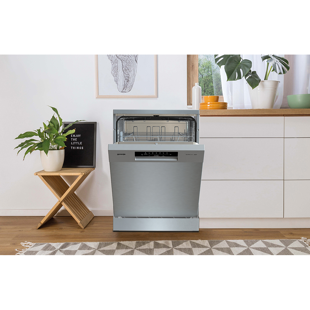 Masina de spalat vase independenta GORENJE GS642E90X, 13 seturi, 6 programe, 60 cm, Clasa E, argintiu