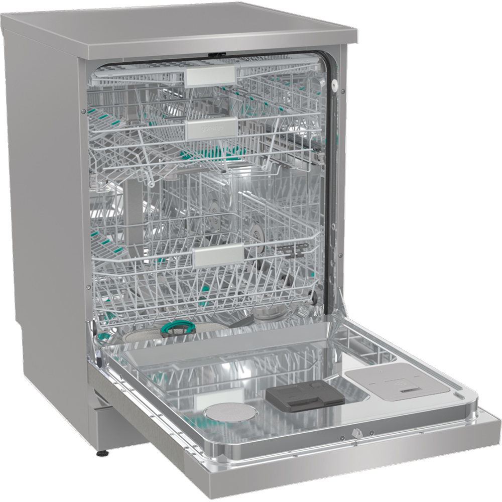Masina de spalat vase independenta GORENJE GS693C60XUVAD, 16 seturi, 7 programe, 60 cm, Clasa C, argintiu