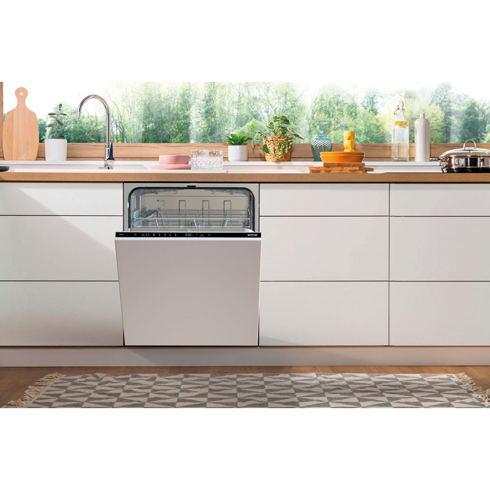 Masina de spalat vase incorporabila GORENJE GV642E90, 13 seturi, 6 programe, 60 cm, Clasa E, panou comanda negru