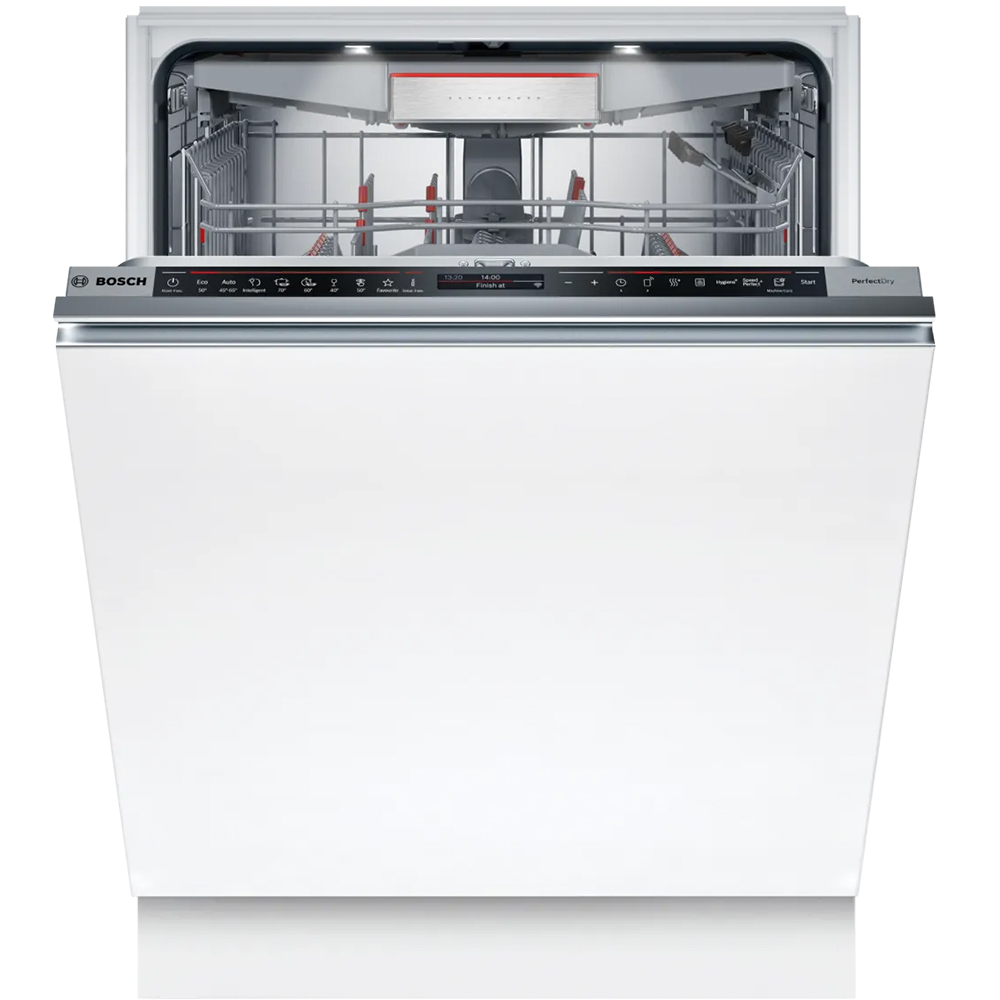 Masina de spalat vase incorporabila BOSCH SMD8TCX04E, 14 seturi, 8 programe, 60 cm, Clasa A, panou comanda negru