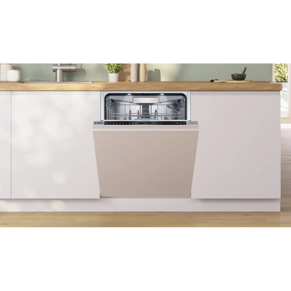 Masina de spalat vase incorporabila BOSCH SMD8TCX04E, 14 seturi, 8 programe, 60 cm, Clasa A, panou comanda negru