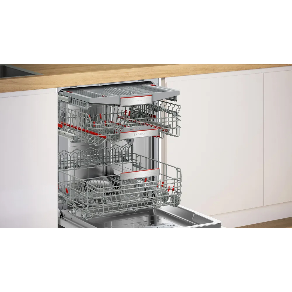 Masina de spalat vase incorporabila BOSCH SMD8TCX04E, 14 seturi, 8 programe, 60 cm, Clasa A, panou comanda negru