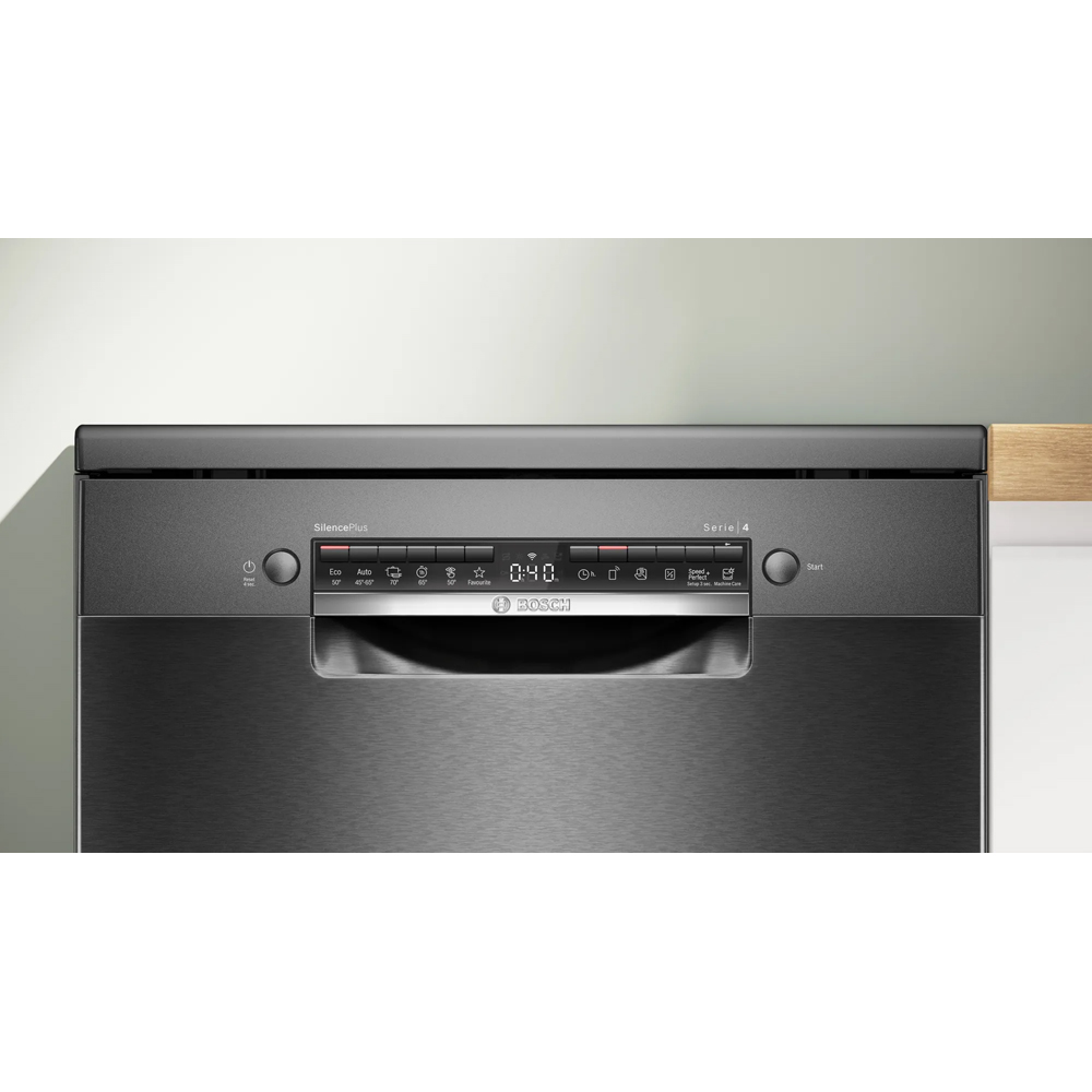 Masina de spalat vase independenta BOSCH SMS4EMC06E, 14 seturi, 6 programe, 60 cm, Clasa B, dark inox