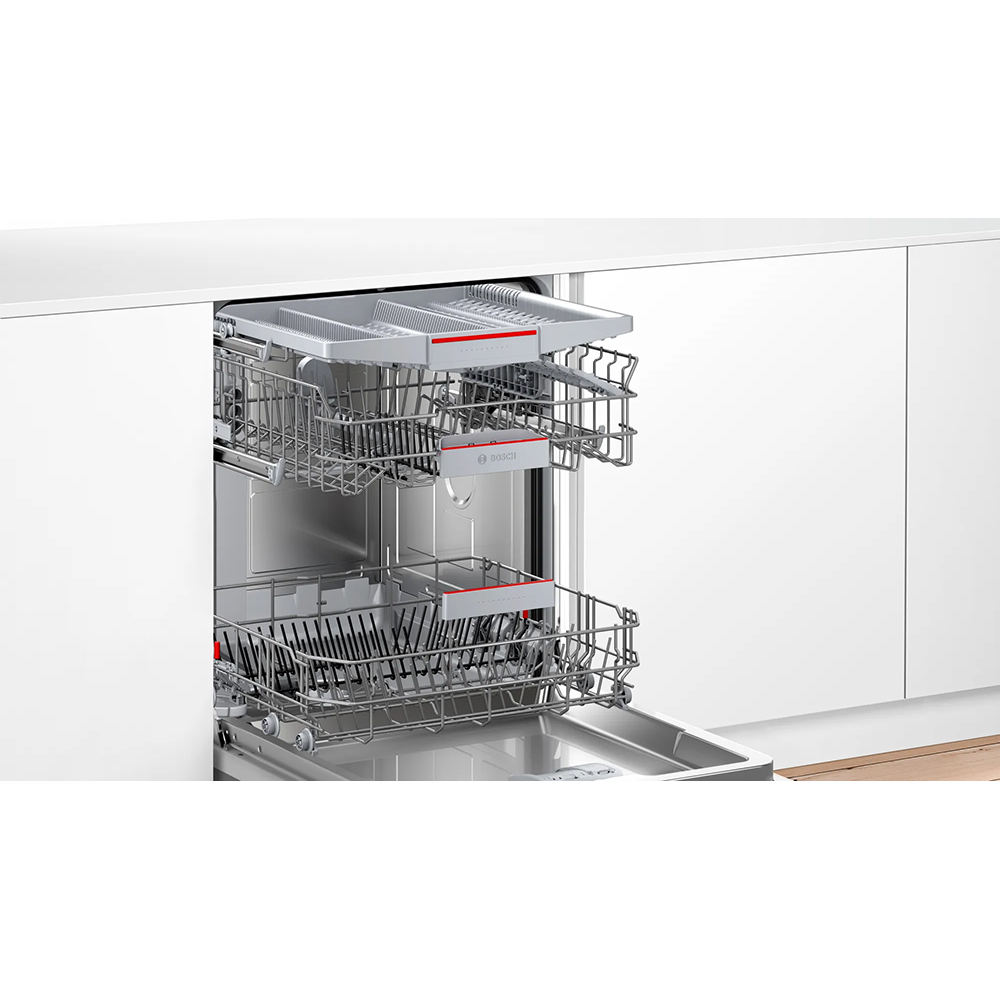 Masina de spalat vase incorporabila BOSCH SMV46KX04E, 13 seturi, 6 programe, 60 cm, Clasa E, panou comanda inox