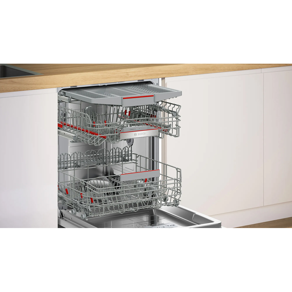 Masina de spalat vase incorporabila BOSCH SMV6ZCX06E, 14 seturi, 8 programe, 60 cm, Clasa B, panou comanda inox