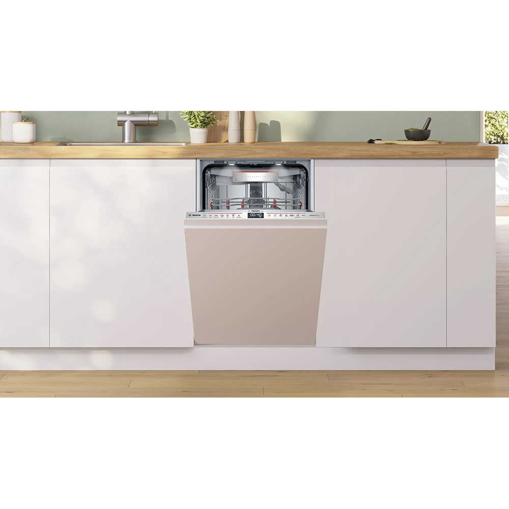 Masina de spalat vase incorporabila BOSCH SPV6EMX05E, 10 seturi, 6 programe, 45 cm, Clasa C, panou comanda inox