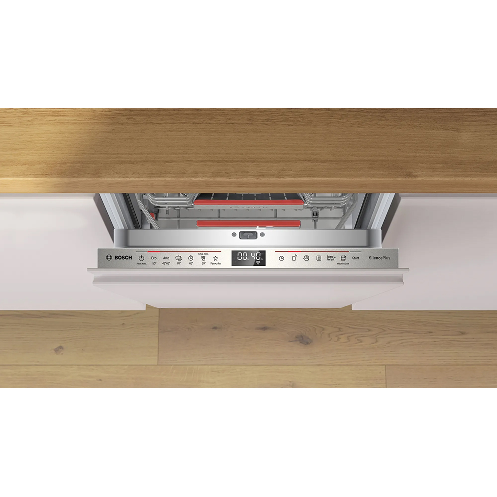Masina de spalat vase incorporabila BOSCH SPV6EMX05E, 10 seturi, 6 programe, 45 cm, Clasa C, panou comanda inox