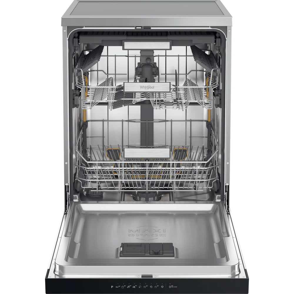 Masina de spalat vase independenta WHIRLPOOL W7F HP43 X, 6th Sense, 15 seturi, 10 programe, 60 cm, Clasa C, inox