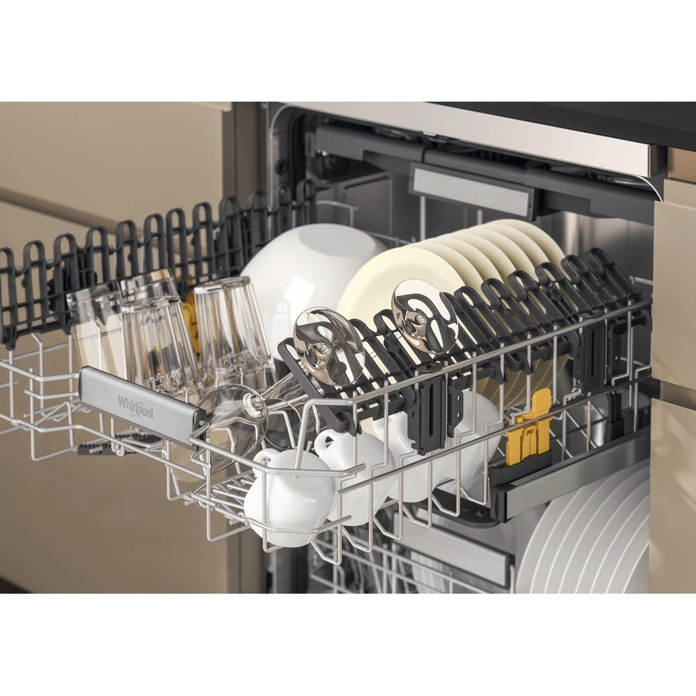 Masina de spalat vase independenta WHIRLPOOL W7F HS51 X, 6th Sense, 15 seturi, 8 programe, 60 cm, Clasa B, inox