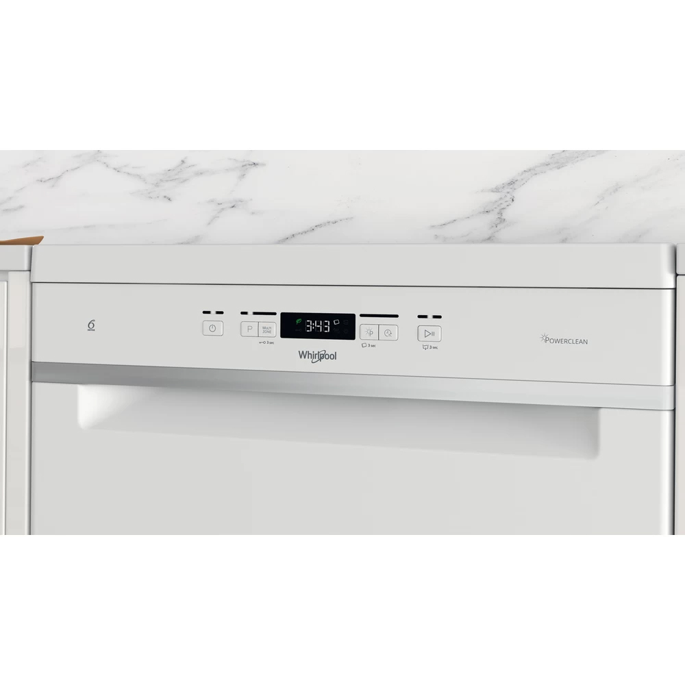 Masina de spalat vase independenta WHIRLPOOL WFC 3C26 P, PowerClean Pro, 14 seturi, 8 programe, 60 cm, Clasa E, alb