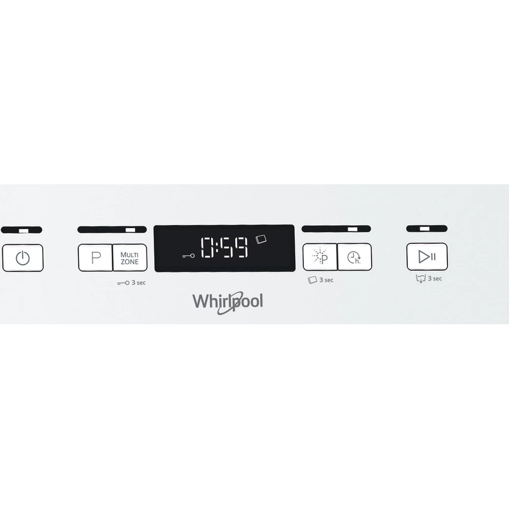 Masina de spalat vase independenta WHIRLPOOL WFC 3C26 P, PowerClean Pro, 14 seturi, 8 programe, 60 cm, Clasa E, alb