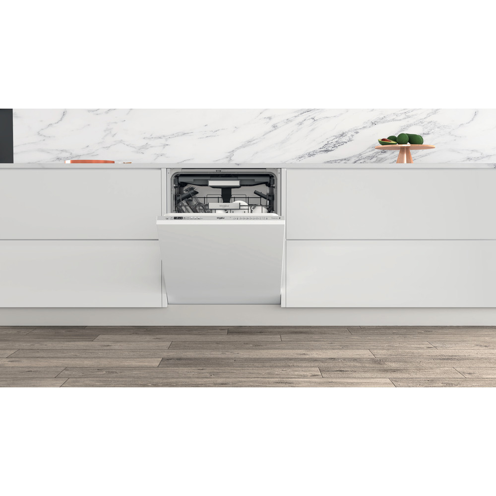 Masina de spalat vase incorporabila WHIRLPOOL WIO 3T133 PLE, 14 seturi, 11 programe, 60 cm, Clasa D, panou comanda inox