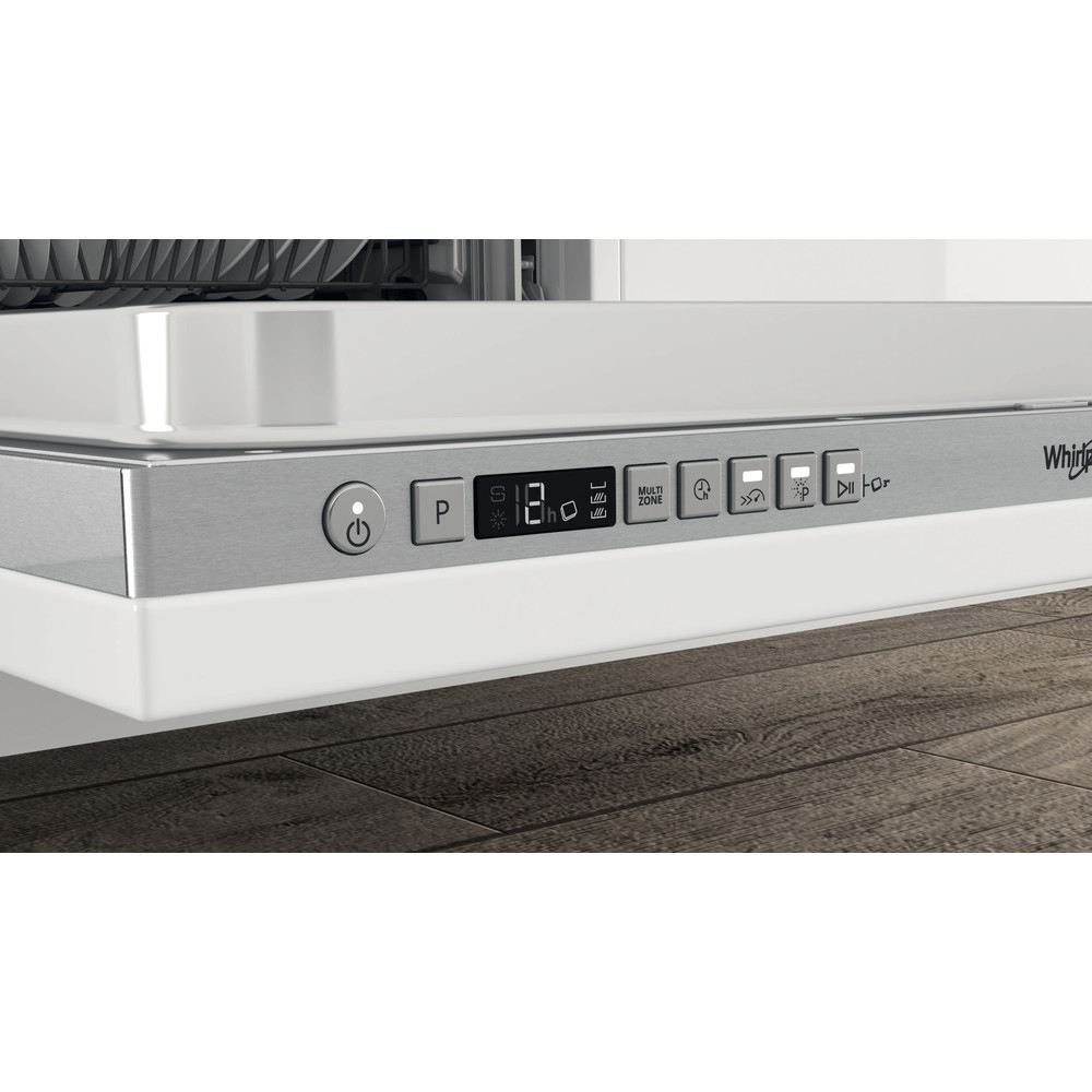 Masina de spalat vase incorporabila WHIRLPOOL WIO 3T133 PLE, 14 seturi, 11 programe, 60 cm, Clasa D, panou comanda inox