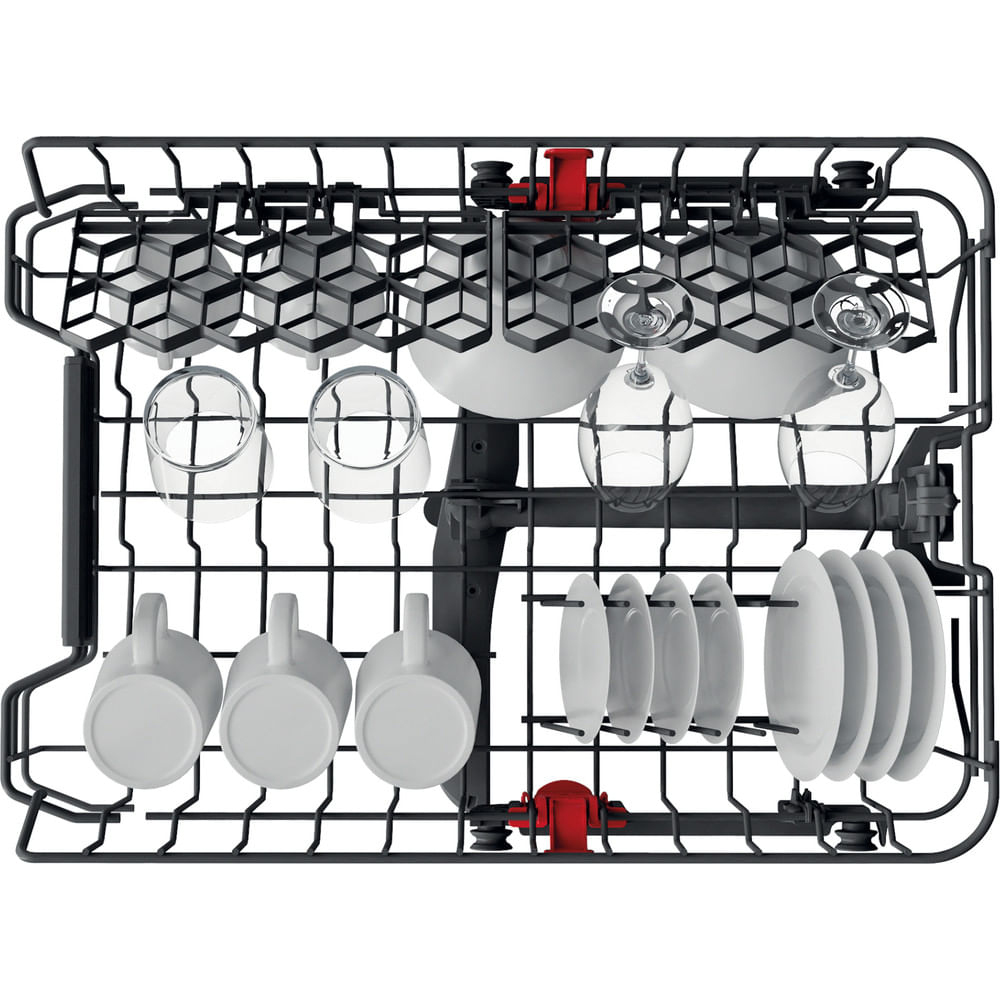 Masina de spalat vase semi-incorporabila WHIRLPOOL WSBC 3M27 X, 6th Sense, 10 seturi, 6 programe, 45 cm, Clasa E, inox