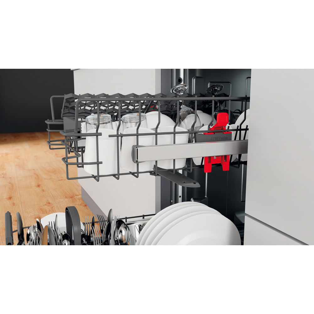 Masina de spalat vase semi-incorporabila WHIRLPOOL WSBC 3M27 X, 6th Sense, 10 seturi, 6 programe, 45 cm, Clasa E, inox