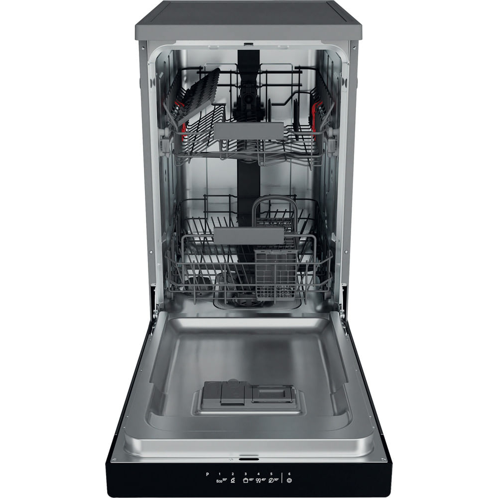 Masina de spalat vase independenta WHIRLPOOL WSFC 3M27 X, 6th Sense, 10 seturi, 6 programe, 45 cm, Clasa E, inox