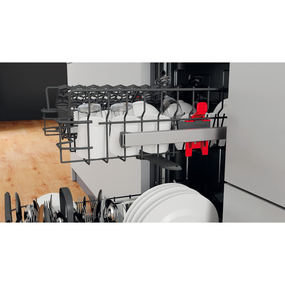 Masina de spalat vase independenta WHIRLPOOL WSFC 3M27 X, 6th Sense, 10 seturi, 6 programe, 45 cm, Clasa E, inox