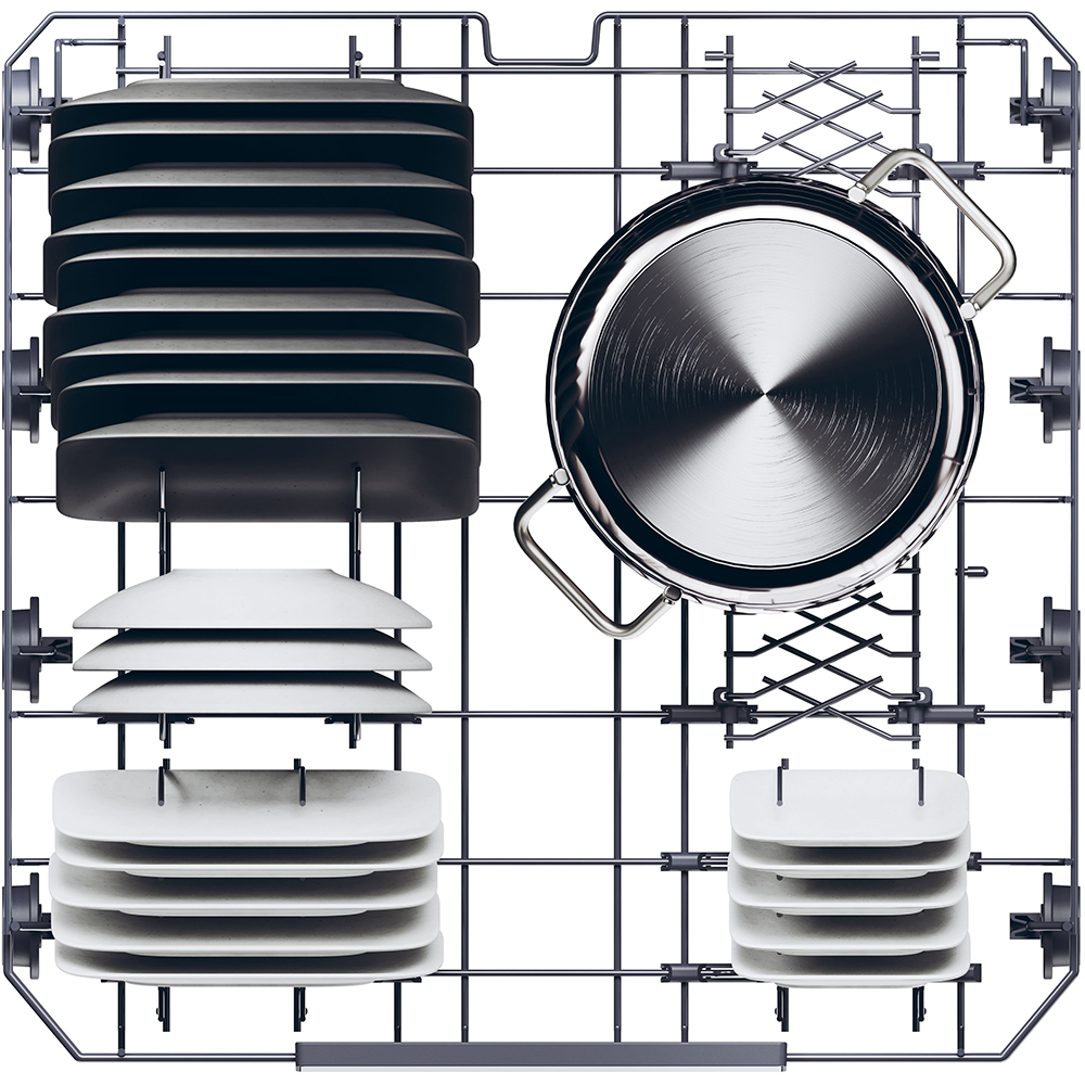 Masina de spalat vase independenta HAIER XF 5C4M1W, 15 seturi, 10 programe, 60 cm, Clasa C, alb