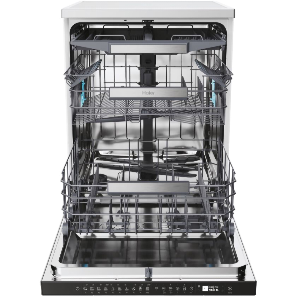 Masina de spalat vase independenta HAIER XF 6C2M1PX, 16 seturi, 10 programe, 60 cm, Clasa C, inox