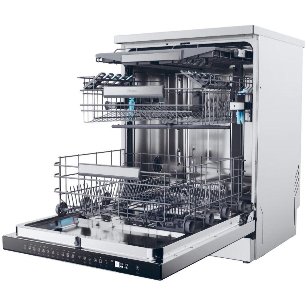 Masina de spalat vase independenta HAIER XF 6C2M1PX, 16 seturi, 10 programe, 60 cm, Clasa C, inox