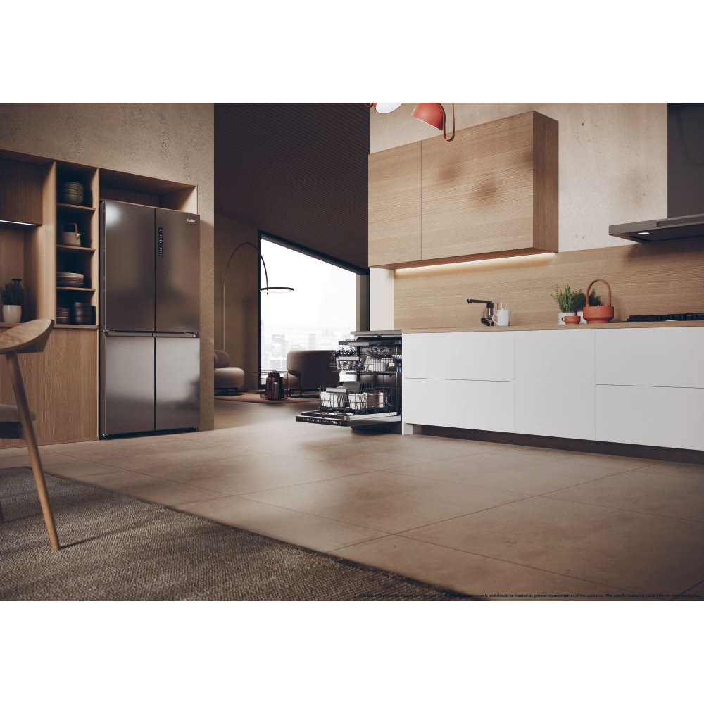 Masina de spalat vase independenta HAIER XF 6C2M1PX, 16 seturi, 10 programe, 60 cm, Clasa C, inox
