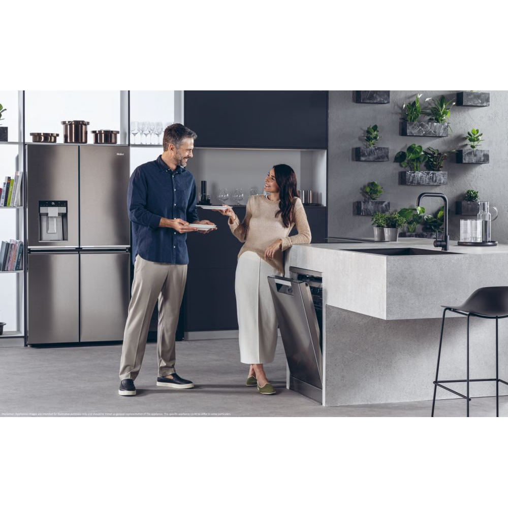 Masina de spalat vase independenta HAIER XF 6C2M1PX, 16 seturi, 10 programe, 60 cm, Clasa C, inox
