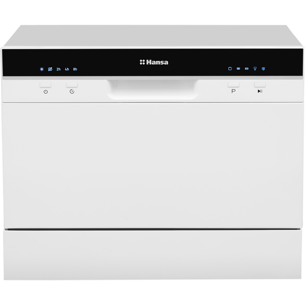 Masina de spalat vase independenta HANSA ZWM556WH, 6 seturi, 5 programe, 55 cm, Clasa F, alb
