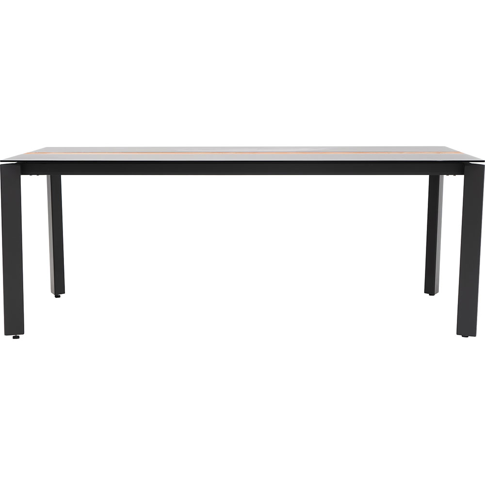 Masa terasa MYRIA Aimar, aluminiu, 200 x 100 x 74.5 cm, gri inchis