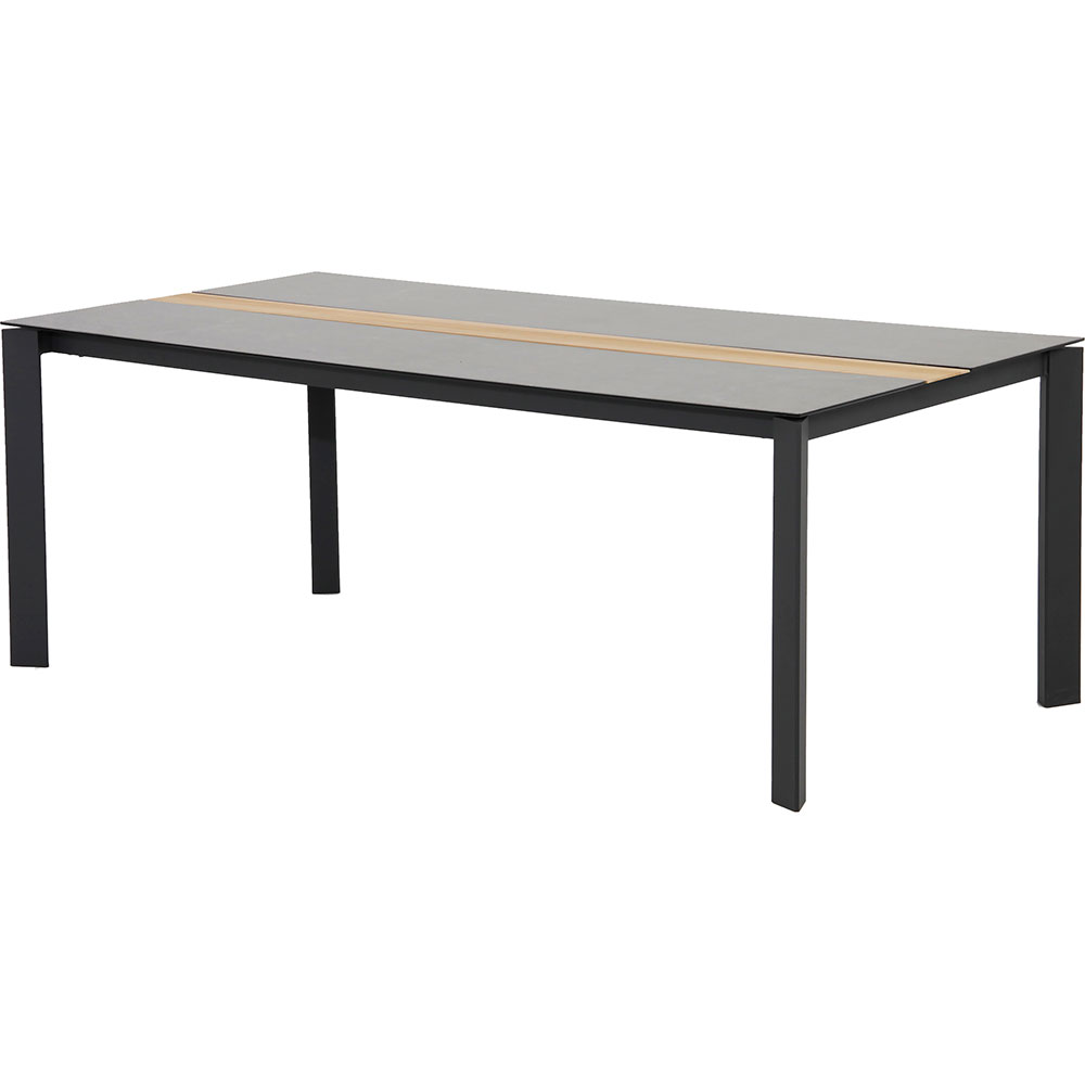 Masa terasa MYRIA Aimar, aluminiu, 200 x 100 x 74.5 cm, gri inchis