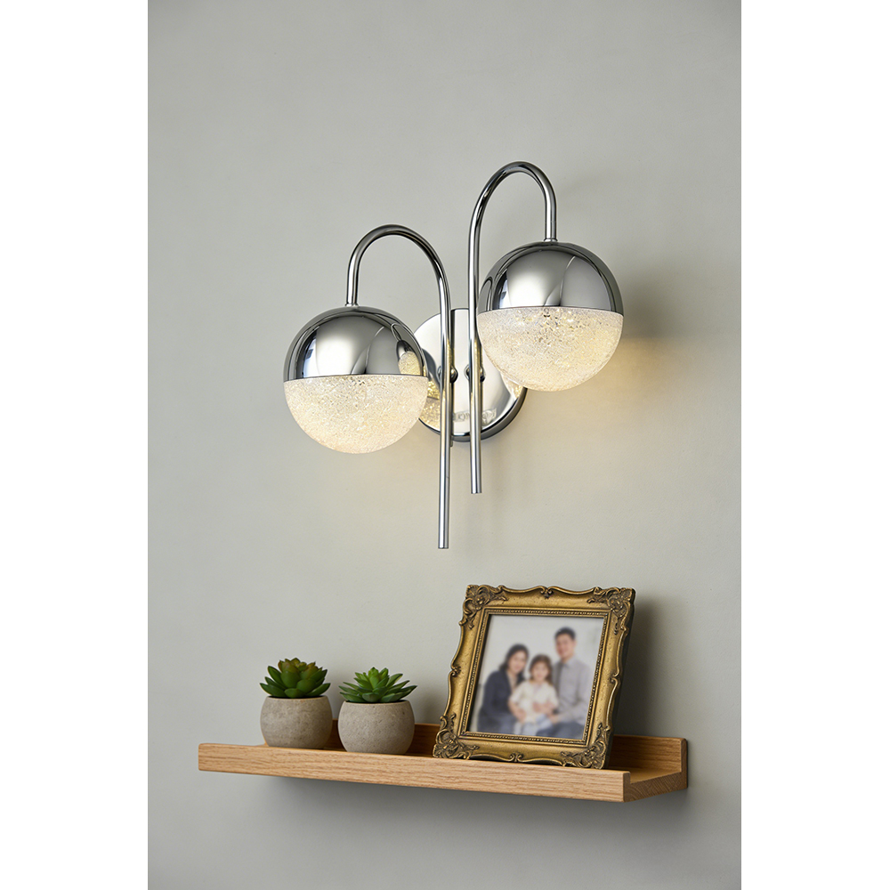 Aplica LED MYRIA Atomo MY10316, 10W, 613.8lm, 4000K, IP20, crom