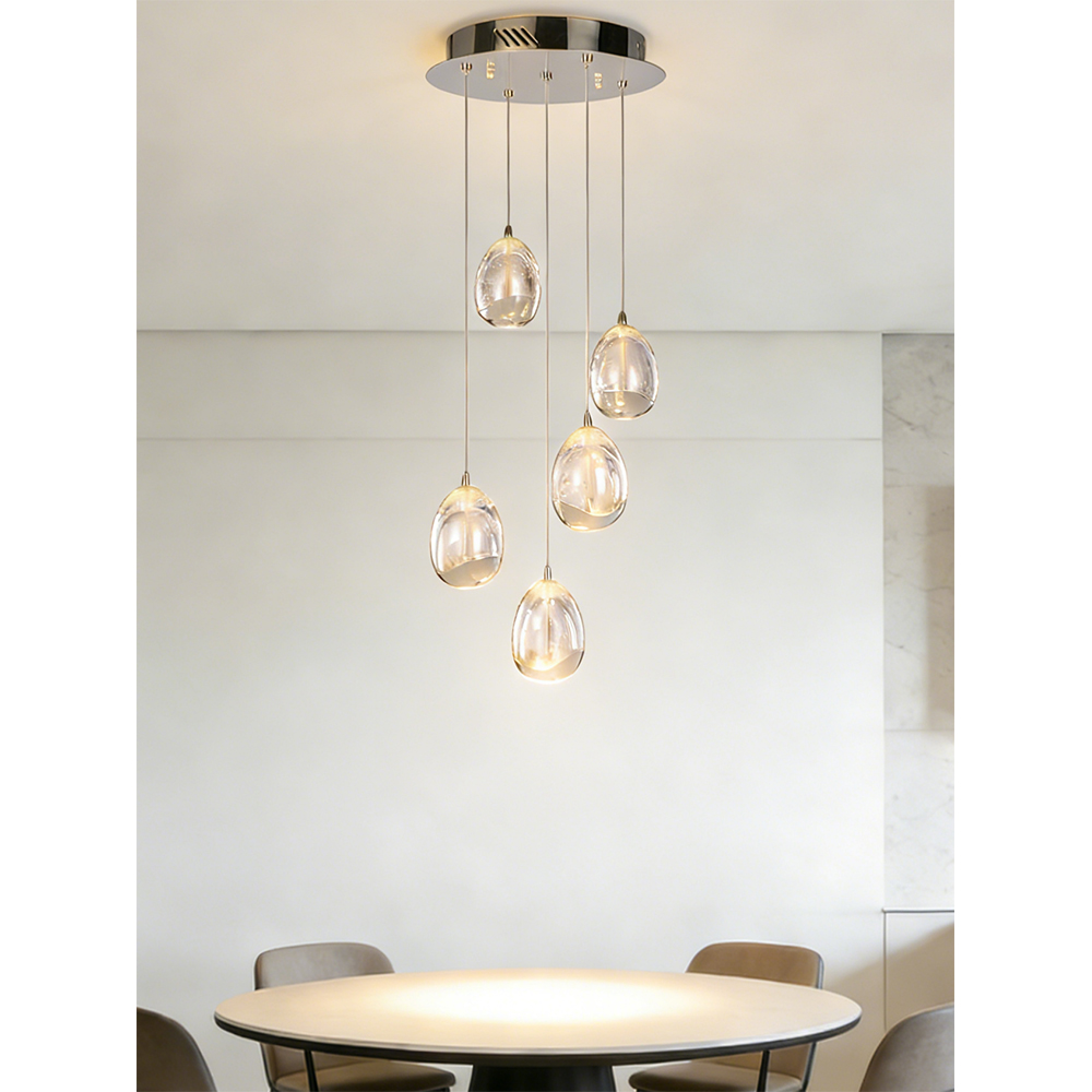 Lustra LED MYRIA Golden MY10324CH, 28W, 1958lm, 4000K, IP20, crom
