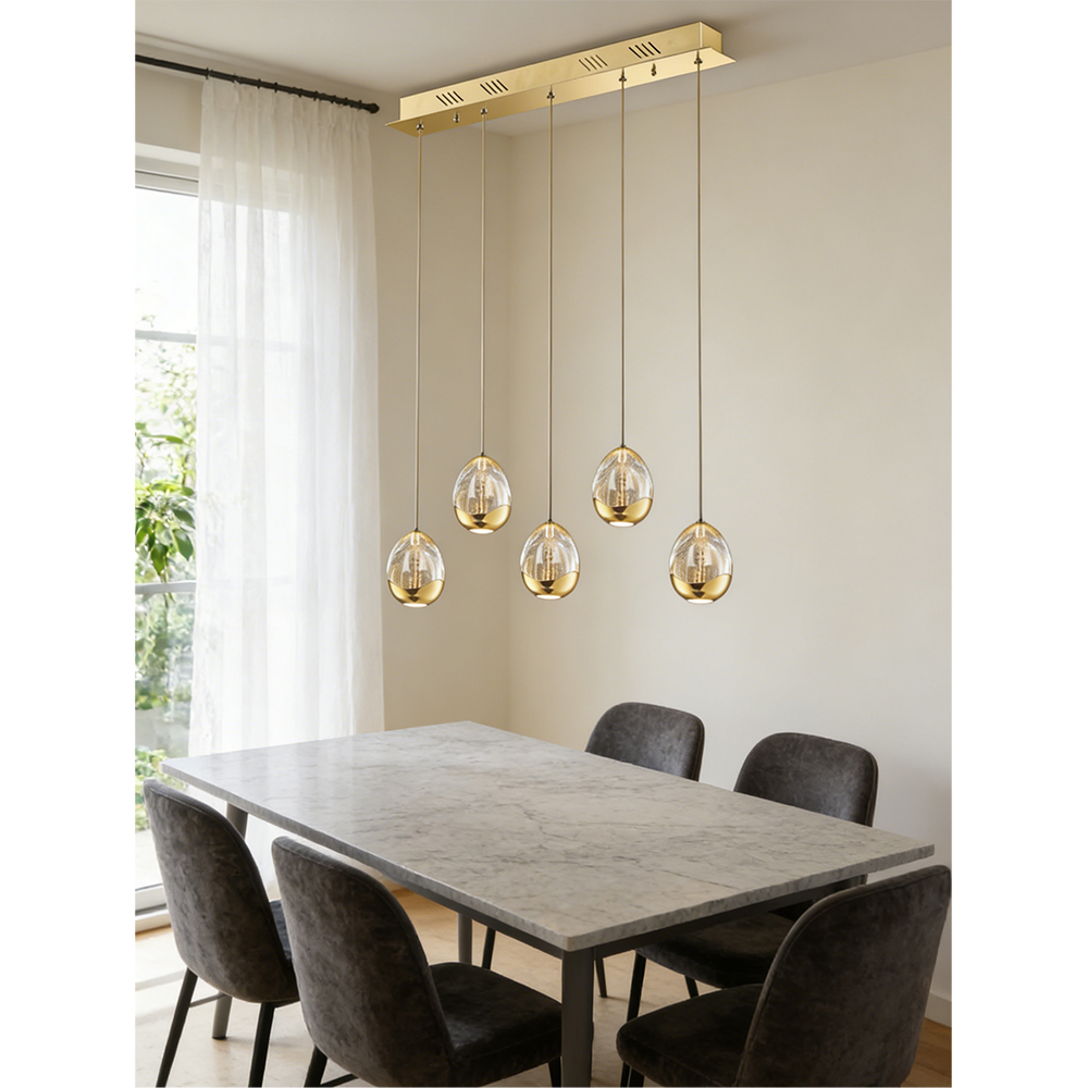 Lustra LED MYRIA Golden MY10325GD, 27W, 1903lm, 4000K, IP20, auriu