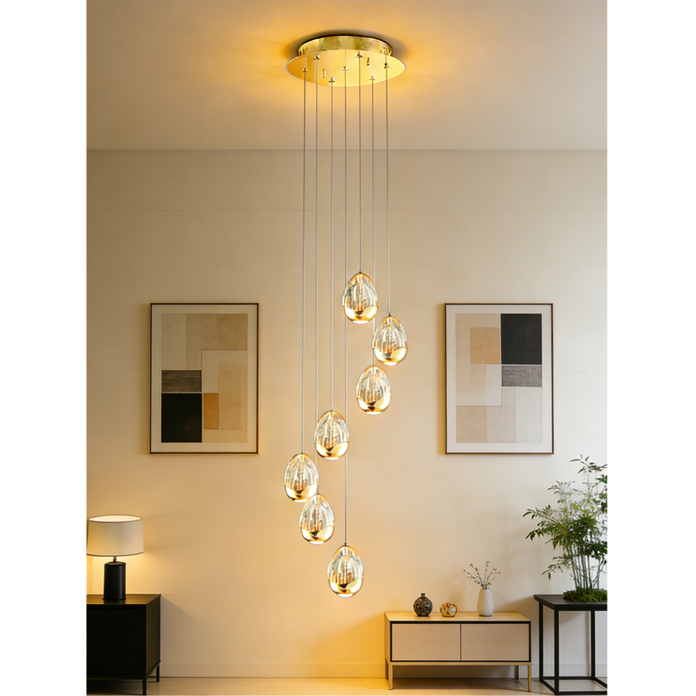 Lustra LED MYRIA Golden MY10326GD, 34W, 2355lm, 4000K, IP20, auriu